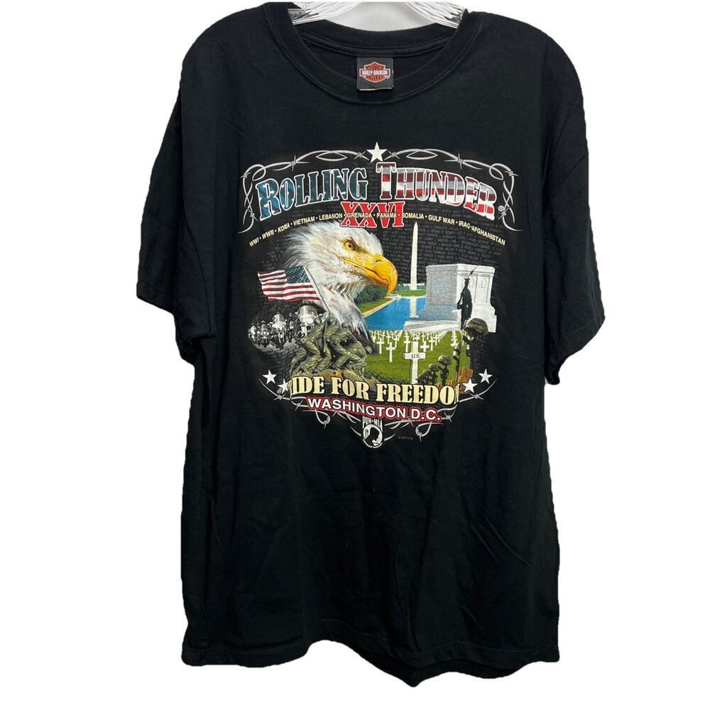 Harley Davidson Shirt Men XL 2013 Rolling Thunder Washington DC USA